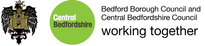 Logo for shared services for Bedford Borough and Central Bedfordshire Councils