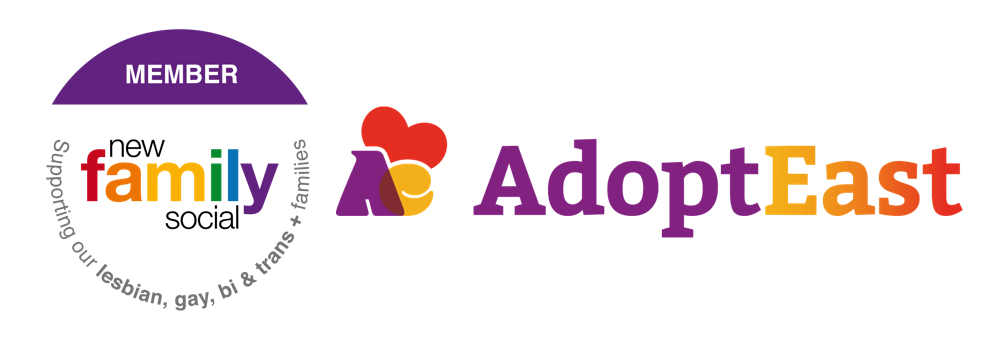 Adopt East and New Family Social logos