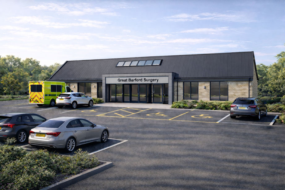 Artist impression of proposed Great Barford Medical Centre 