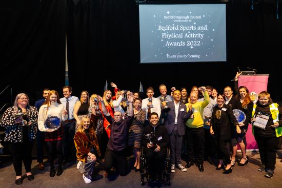 Group photo of the Sports Awards 2022 winners