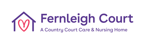 Fernleigh Court nursing home logo purple text
