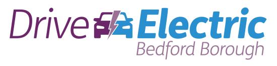 Drive Electric Bedford Borough logo