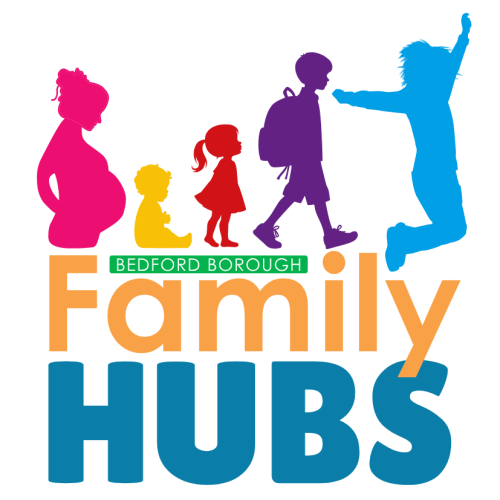 Family Hubs logo showing silhouettes of children and adults