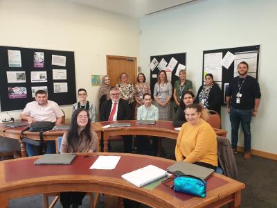 Mayor Dave Hodgson with students and staff from Bedford Borough Council, MK College and MENCAP