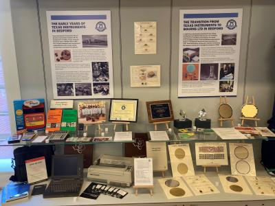 A display of Texas Instruments and Bourns products