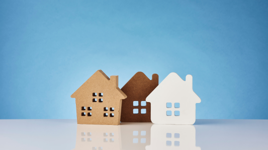Image showing homes of different sizes and appearances.