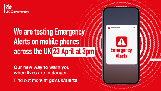 UK Government emergency alert system test