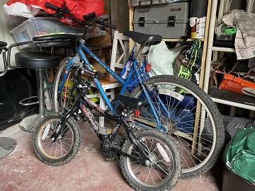 Bikes in a garage