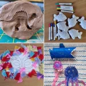 Examples of crafts available for children in half-term