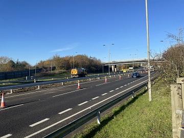 Traffic on the A6 Paula Radcliffe Way