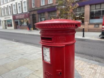 A red postbox