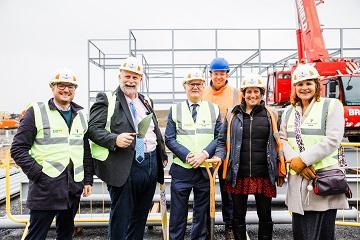 Mayor of Bedford Borough Tom Wootton with senior councillors and officers