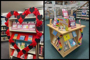 Love Libraries Month displays