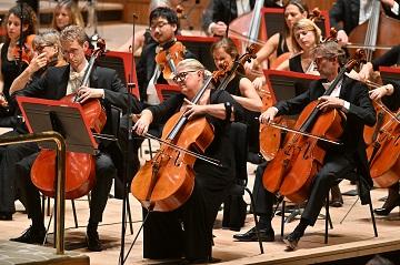 Philharmonia Royal Festival Hall cellos c. Mark Allan