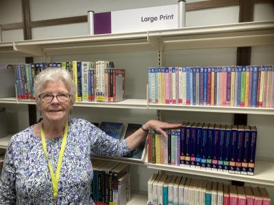 Some of Bedford Borough Libraries' large print selection