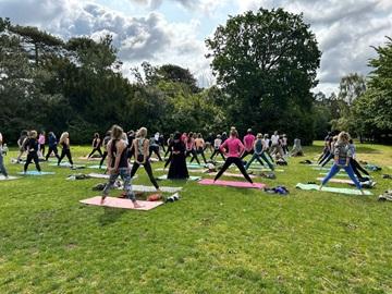 Yoga in the park
