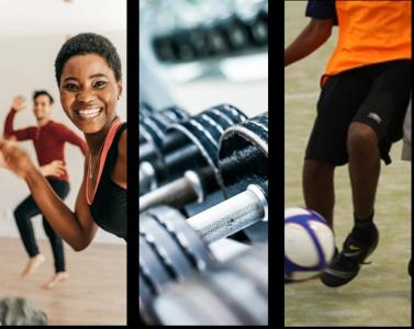 A selection of pictures of people taking part in Active Adults activities