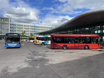 Buses at Bedford Bus Station
