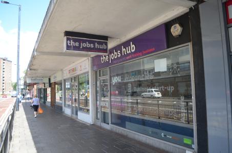 The exterior of the Jobs Hub