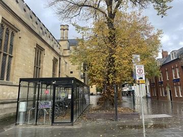 Cycle shelter, Bedford town centre