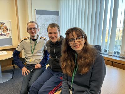 Three of our current cohort of supported interns