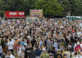 River Festival crowd and food stalls 2024