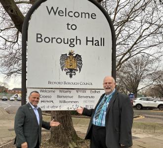 Tom Wootton welcoming Universal to Borough Hall