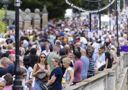 Visitors at Bedford River Festival