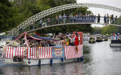 Boat on River Great Ouse at River Festival 2026