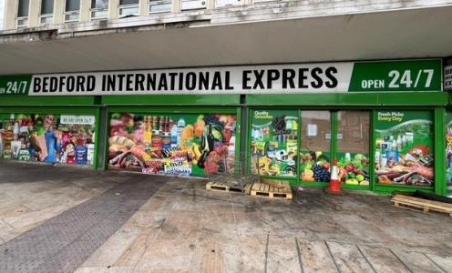 Bedford International Express shop front
