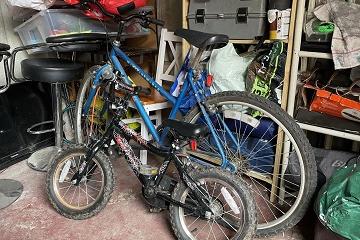 Bikes in a garage