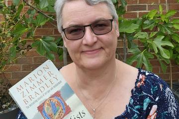 Councillor Sue Abood with The Mists of Avalon 