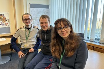 Three of our current cohort of supported interns