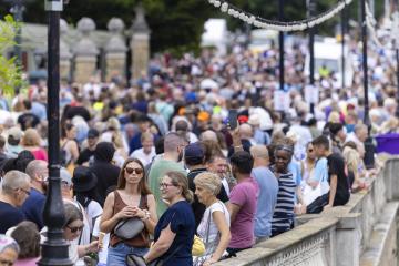 Visitors at Bedford River Festival