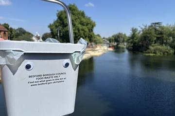 food waste kitchen caddy by the river