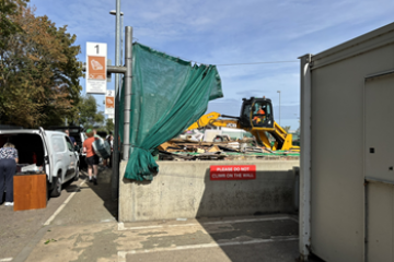 A bay at the Household Waste Recycling Centre, Barkers Lane, Bedford
