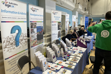 Ageing Well Exhibition - an information stand from AGE UK