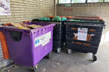 Commercial Services recycling bins