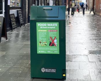 Food waste collection point on street