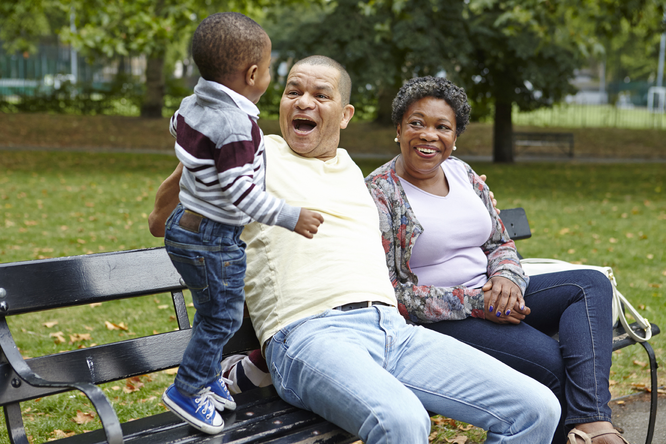 Family in park